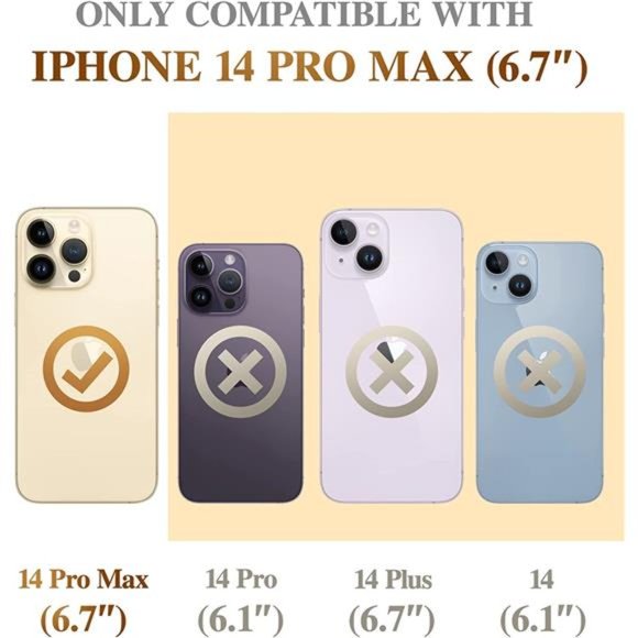 For iPhone 14 Pro Max 6.7' Military Grade Drop Protection Marble Shockproof Case - Picture 2 of 5